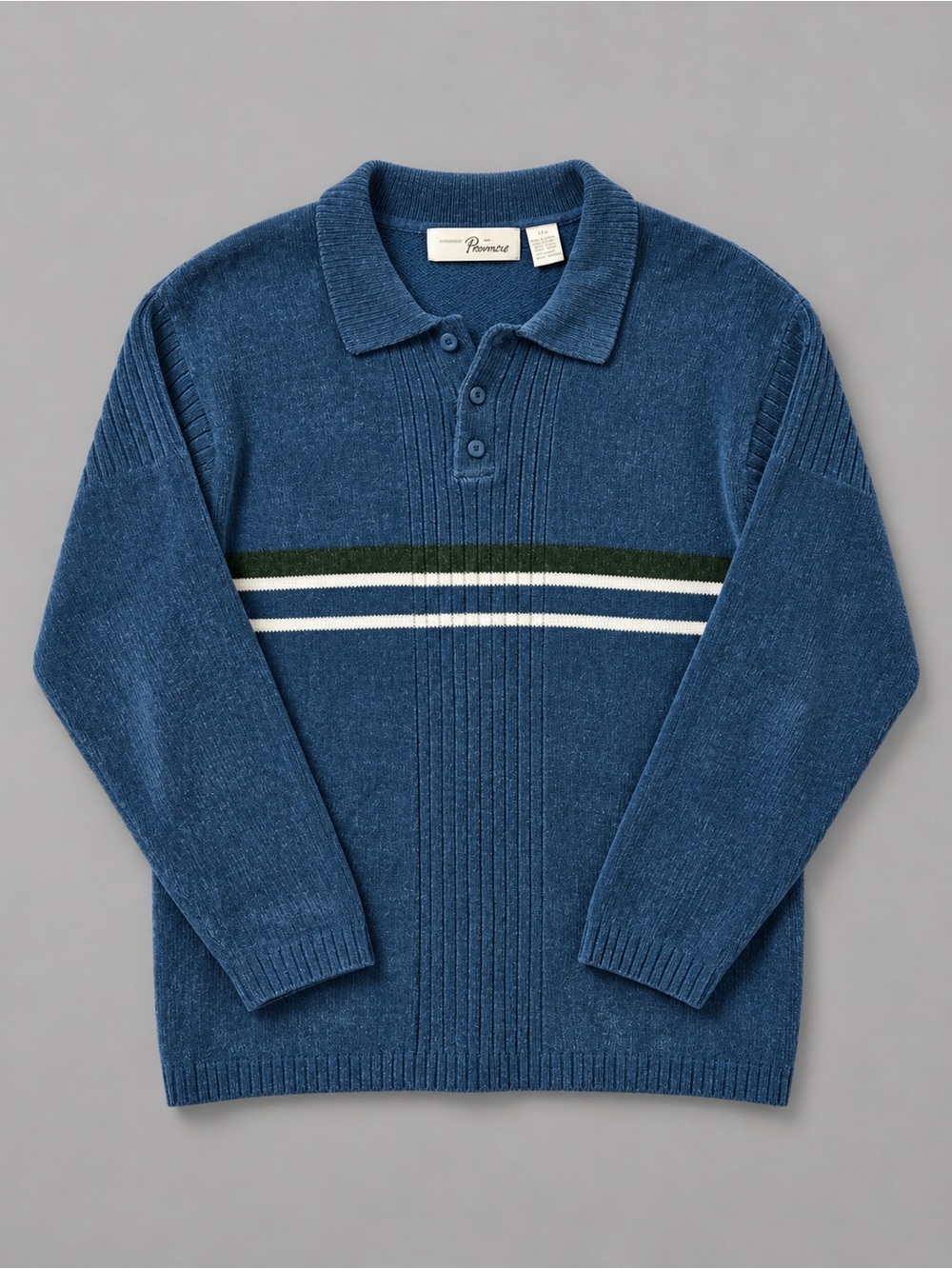 Pendleton Teal Blue Knit Polo Sweater